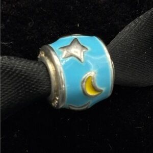 Blue and Yellow Halia Star and Moon Charm Sterling silver 925